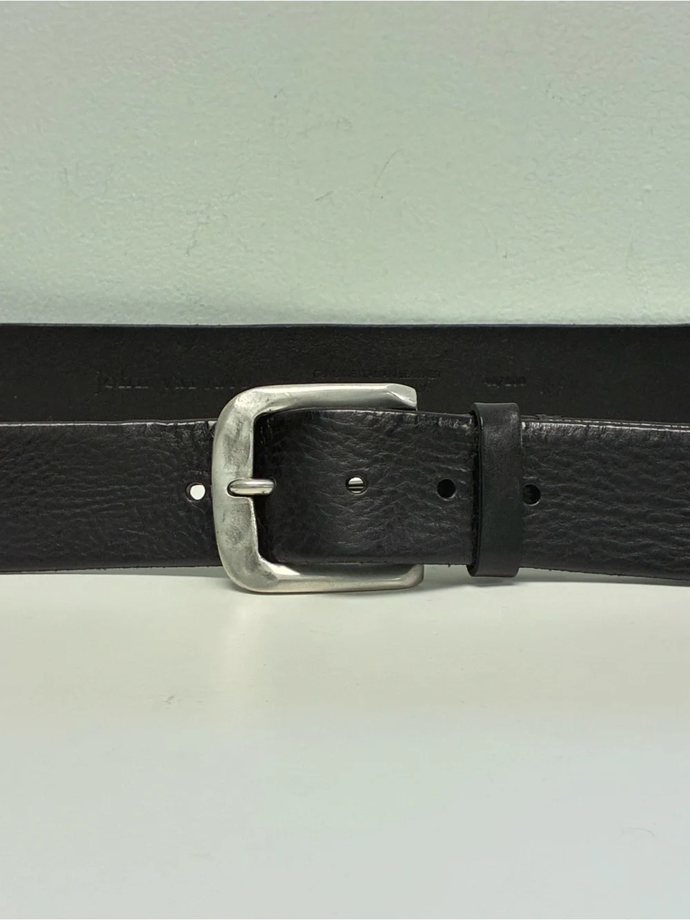 John Varvatos Nova Leather Belt Size 40  Black Brand new with tags
